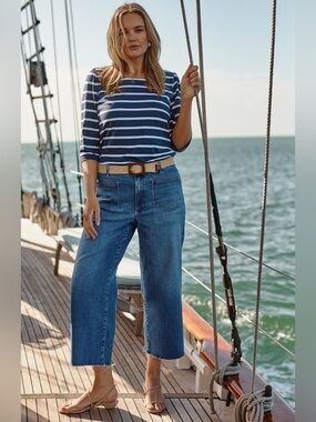 J. Jill Denim Wide Leg Crop Jeans